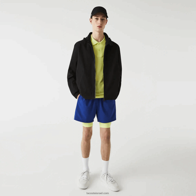 Lacoste ז'קט קצר עמיד במים עם רוכסן DZ4D0D1314 שחור 031 גברים - Image 1