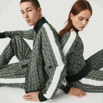 Lacoste ז'קט רוכסן אקארד בדוגמת מונוגרמה חיה DZ4D0D1188 ירוק בז '7m4 גברים - Image 5
