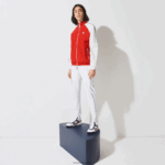 Lacoste ז'קט רוכסן עמיד במים מהדורת sport צרפתית ספורטיבית DZ4D0D1287 אדום לבן כחול כהה yy2 גברים