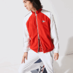 Lacoste ז'קט רוכסן עמיד במים מהדורת sport צרפתית ספורטיבית DZ4D0D1287 אדום לבן כחול כהה yy2 גברים - Image 5
