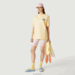 Lacoste חבילת קיץ חיה בגזרה רופפת חולצת טריקו מכותנה עם כתמים DZ4D0D936 hbz צהוב גברים - Image 2