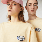 Lacoste חבילת קיץ חיה בגזרה רופפת חולצת טריקו מכותנה עם כתמים DZ4D0D936 hbz צהוב גברים