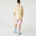 Lacoste חבילת קיץ חיה בגזרה רופפת חולצת טריקו מכותנה עם כתמים DZ4D0D936 hbz צהוב גברים - Image 3