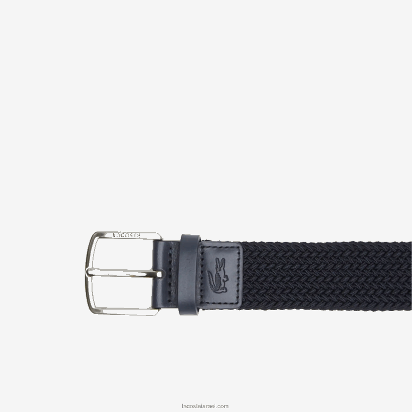 Lacoste חגורה סרוגה עם אבזם חרוט DZ4D0D1983 bleu nuit l40 גברים - Image 2