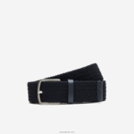 Lacoste חגורה סרוגה עם אבזם חרוט DZ4D0D1983 bleu nuit l40 גברים