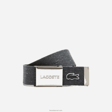 Lacoste חגורת אבזם ממותגת l.12.12 DZ4D0D2117 noir chine e50 גברים