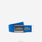 Lacoste חגורת בד ארוג אבזם חרוט DZ4D0D2084 מרינה k22 גברים