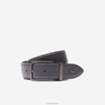 Lacoste חגורת עור פיקה עם אבזם חרוט הפיכה DZ4D0D2078 צל כהה j37 גברים