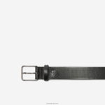 Lacoste חגורת עור תפורה מתכת תנין DZ4D0D2093 שחור 000 גברים - Image 2