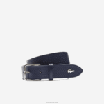 Lacoste חגורת עור תפורה מתכת תנין DZ4D0D2094 ספיר כהה b88 גברים