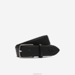 Lacoste חגורת קנבס עם אבזם חרוט DZ4D0D2087 שחור 000 גברים