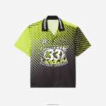Lacoste חולצה בהדפס אומברה דמקה עם שרוולים קצרים DZ4D0D464 צהוב שחור g65 גברים - Image 4