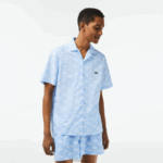 Lacoste חולצה בהדפס מונוגרמה עם שרוולים קצרים DZ4D0D508 כחול לבן fv2 גברים