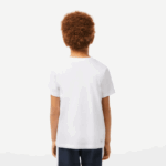 Lacoste חולצה ספורטיבית בתערובת כותנה נושמת DZ4D0D3027 לבן 001 בנים - Image 3