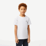 Lacoste חולצה ספורטיבית בתערובת כותנה נושמת DZ4D0D3027 לבן 001 בנים
