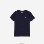 Lacoste חולצה ספורטיבית בתערובת כותנה נושמת DZ4D0D3138 כחול כהה 166 בנים