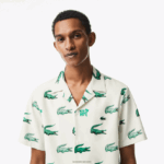 Lacoste חולצה עם שרוולים קצרים בהדפס גולף DZ4D0D473 לבן 70V גברים - Image 2