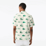 Lacoste חולצה עם שרוולים קצרים בהדפס גולף DZ4D0D473 לבן 70V גברים - Image 3