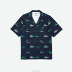 Lacoste חולצה עם שרוולים קצרים בהדפס גולף DZ4D0D474 כחול כהה 166 גברים - Image 4