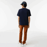 Lacoste חולצת טי אוברסייז תנין בכושר נינוח DZ4D0D607 כחול כהה 166 גברים - Image 2