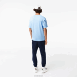 Lacoste חולצת טי אוברסייז תנין בכושר נינוח DZ4D0D609 כחול hbp גברים - Image 3
