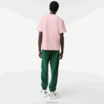 Lacoste חולצת טי אוברסייז תנין בכושר נינוח DZ4D0D610 ורוד בהיר t03 גברים - Image 3