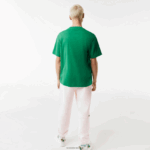 Lacoste חולצת טי אוברסייז תנין בכושר נינוח DZ4D0D616 ירוק ldm גברים - Image 3