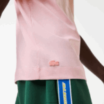 Lacoste חולצת טי אוברסייז תנין בכושר נינוח DZ4D0D610 ורוד בהיר t03 גברים - Image 4