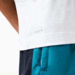 Lacoste חולצת טי אוברסייז תנין בכושר נינוח DZ4D0D608 לבן 001 גברים - Image 5