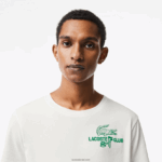 Lacoste חולצת טי גולף מכותנה אורגנית בכושר רגיל DZ4D0D178 לבן 70V גברים - Image 2