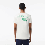Lacoste חולצת טי גולף מכותנה אורגנית בכושר רגיל DZ4D0D178 לבן 70V גברים - Image 3