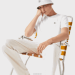 Lacoste חולצת טי ג'רזי של פימה כותנה בצוואר הנלי DZ4D0D589 לבן 001 גברים - Image 2