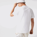 Lacoste חולצת טי ג'רזי של פימה כותנה בצוואר הנלי DZ4D0D589 לבן 001 גברים - Image 3