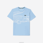 Lacoste חולצת טי כותנה בגזרה רופפת - במידות גדולות - גבוהה DZ4D0D135 כחול hbp גברים
