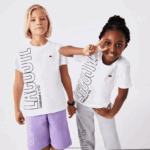 Lacoste חולצת טי כותנה ג'רזי לוגו אוברסייז DZ4D0D3158 לבן 001 ילדים
