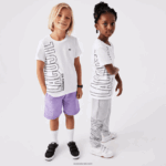Lacoste חולצת טי כותנה ג'רזי לוגו אוברסייז DZ4D0D3158 לבן 001 ילדים - Image 4