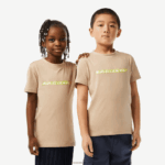 Lacoste חולצת טי מבד כותנה עם סימון ניגודיות DZ4D0D3013 בז' צהוב 8zb ילדים