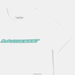 Lacoste חולצת טי מבד כותנה עם סימון ניגודיות DZ4D0D3014 לבן 001 ילדים - Image 5