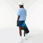 Lacoste חולצת טי מכותנה אורגנית במידות גדולות DZ4D0D2568 כחול hbp נשים - Image 3