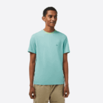 Lacoste חולצת טי ממותגת עם צווארון בכושר רגיל DZ4D0D208 ירוק 3a4 גברים