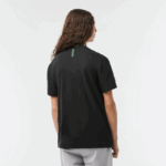 Lacoste חולצת טי ממותגת עם צווארון בכושר רגיל DZ4D0D209 שחור 031 גברים - Image 3