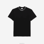 Lacoste חולצת טי ממותגת עם צווארון בכושר רגיל DZ4D0D209 שחור 031 גברים - Image 5
