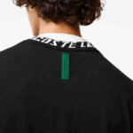 Lacoste חולצת טי ממותגת עם צווארון בכושר רגיל DZ4D0D209 שחור 031 גברים - Image 8