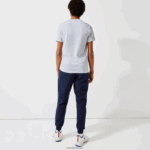 Lacoste חולצת טי נושמת עם צווארון צוואר ספורט DZ4D0D793 אפור צ'ין כחול אדום 7ku גברים - Image 3