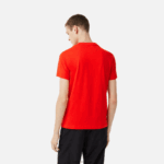 Lacoste חולצת טי ספורטיבית בכושר רגיל עם מיתוג ניגודיות DZ4D0D222 אדום s5h גברים - Image 3