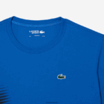 Lacoste חולצת טי ספורטיבית בכושר רגיל עם מיתוג ניגודיות DZ4D0D93 כחול kxb גברים - Image 5