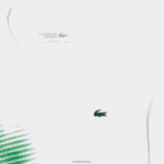 Lacoste חולצת טי ספורטיבית בכושר רגיל עם מיתוג ניגודיות DZ4D0D91 לבן 001 גברים - Image 5