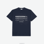 Lacoste חולצת טי פיקה בגזרה משוחררת - פלוס סייז - גדולה DZ4D0D180 כחול kxe גברים