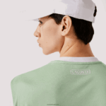Lacoste חולצת טי פיקה קלה נושמת תלת-קולור DZ4D0D908 לבן ירוק נייבי כחול לבן cmn גברים - Image 2