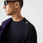 Lacoste חולצת טי שירט פיקה מתיחה בהתאמה רגילה בהתאמה רגילה DZ4D0D820 כחול כהה שחור 7w4 גברים